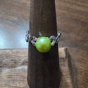Leafy Pearl Ring